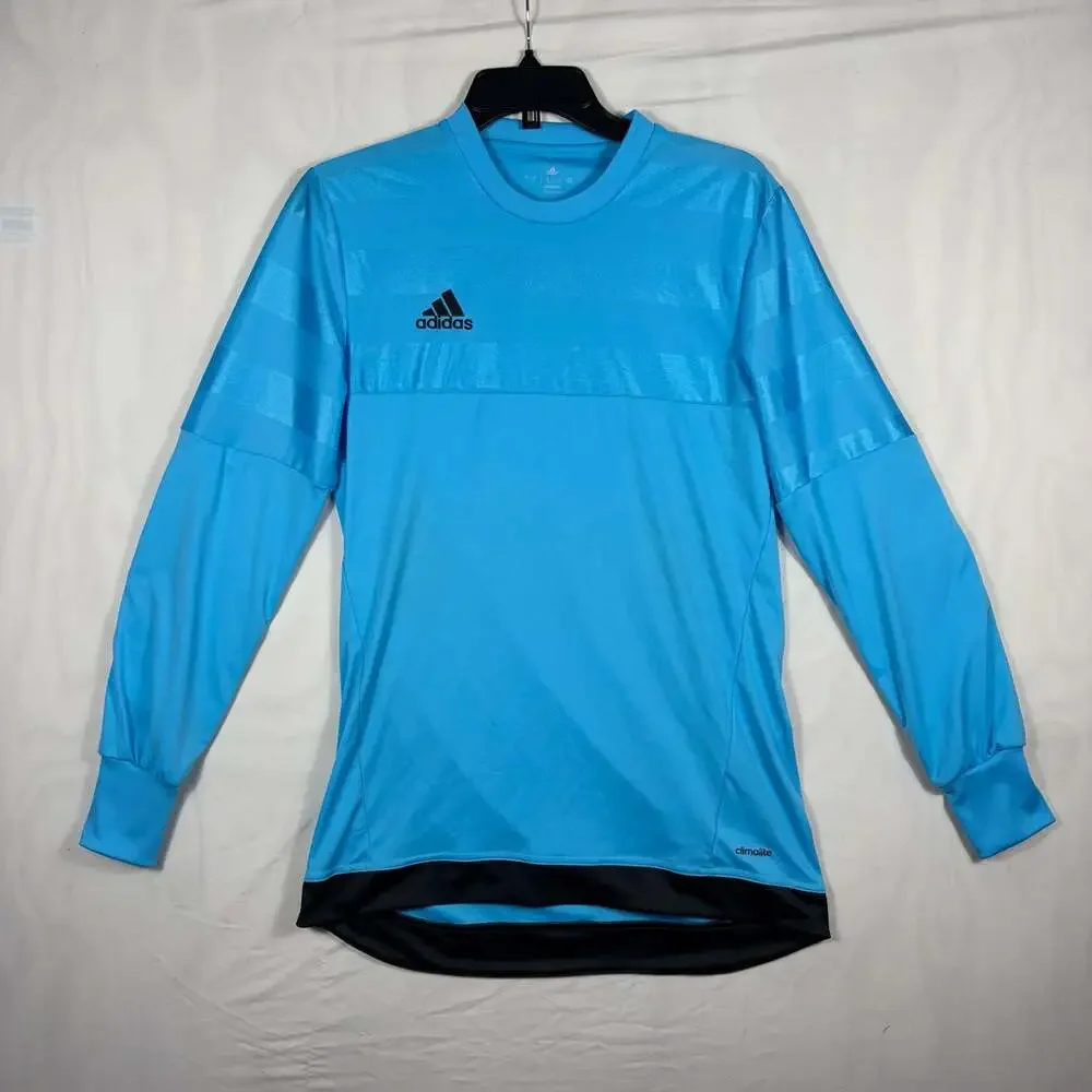 Adidas Entry 15 Blue Long Sleeve Goalkeeper Jersey Climalite Mens Size Small